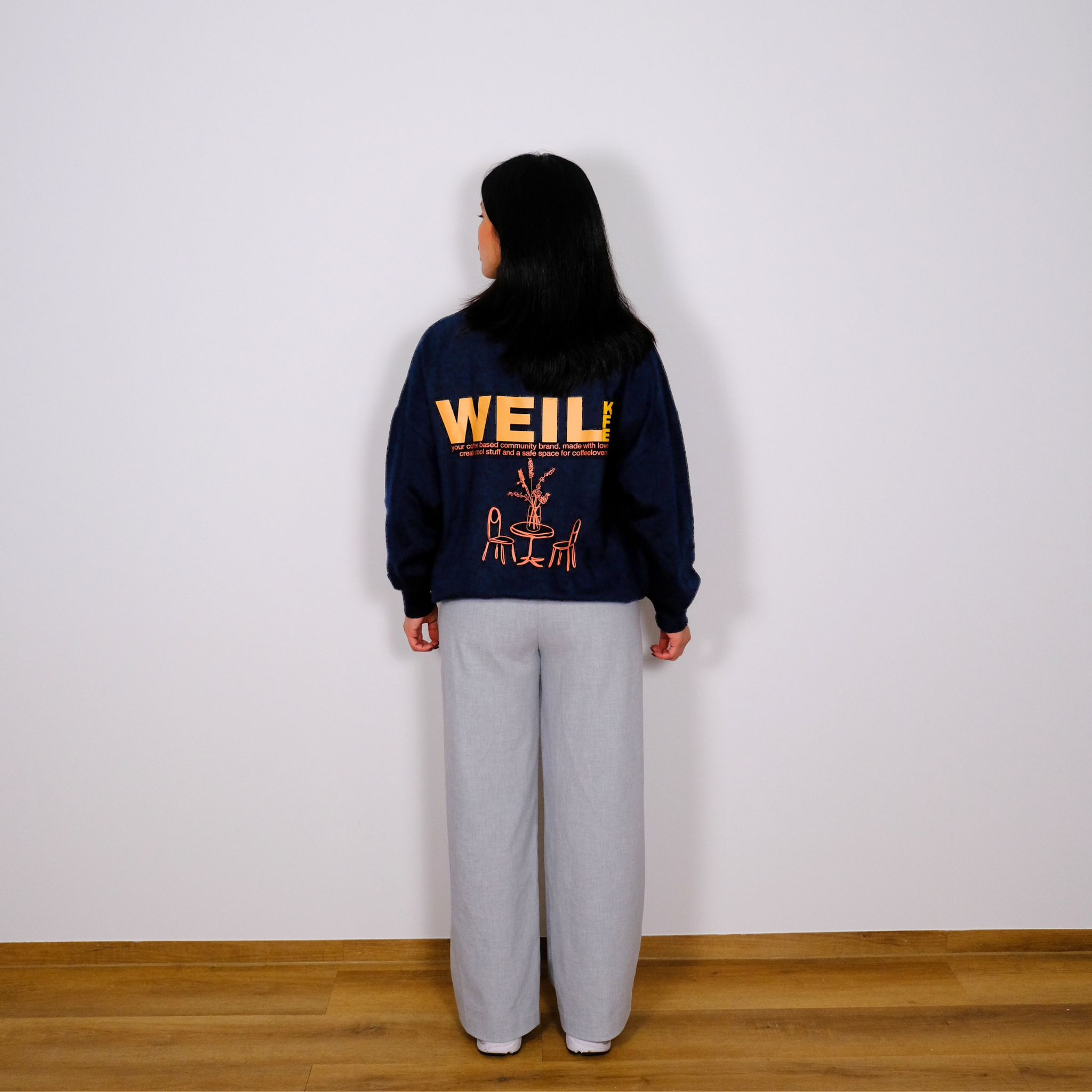Unisex Oversize Sweatshirt "Weil Kaffee (yellow version)"