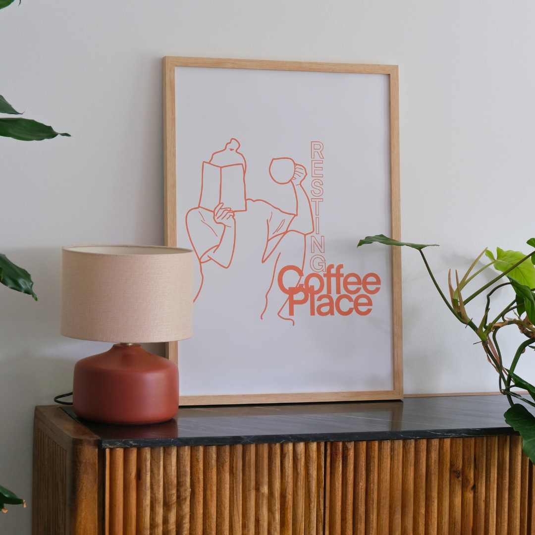 Poster "RESTING COFFEE PLACE"