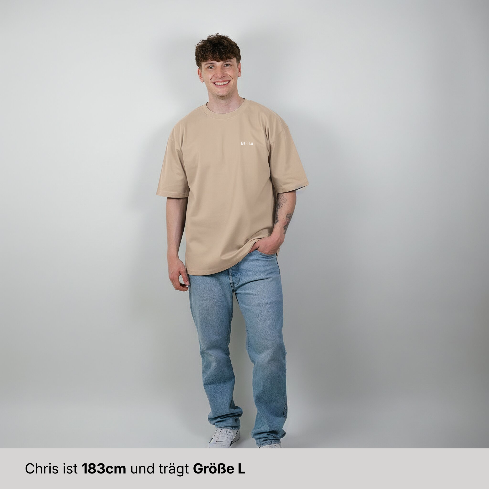 Oversize Shirt "Kaffee Trinken"
