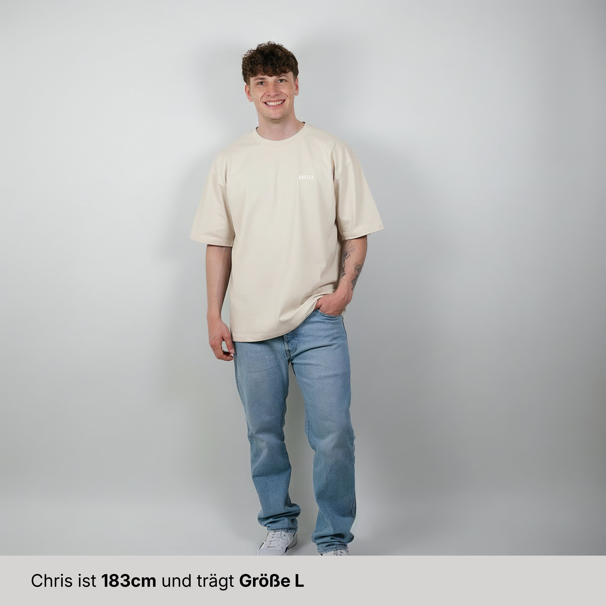 Oversize Shirt "Just Coffeeing"