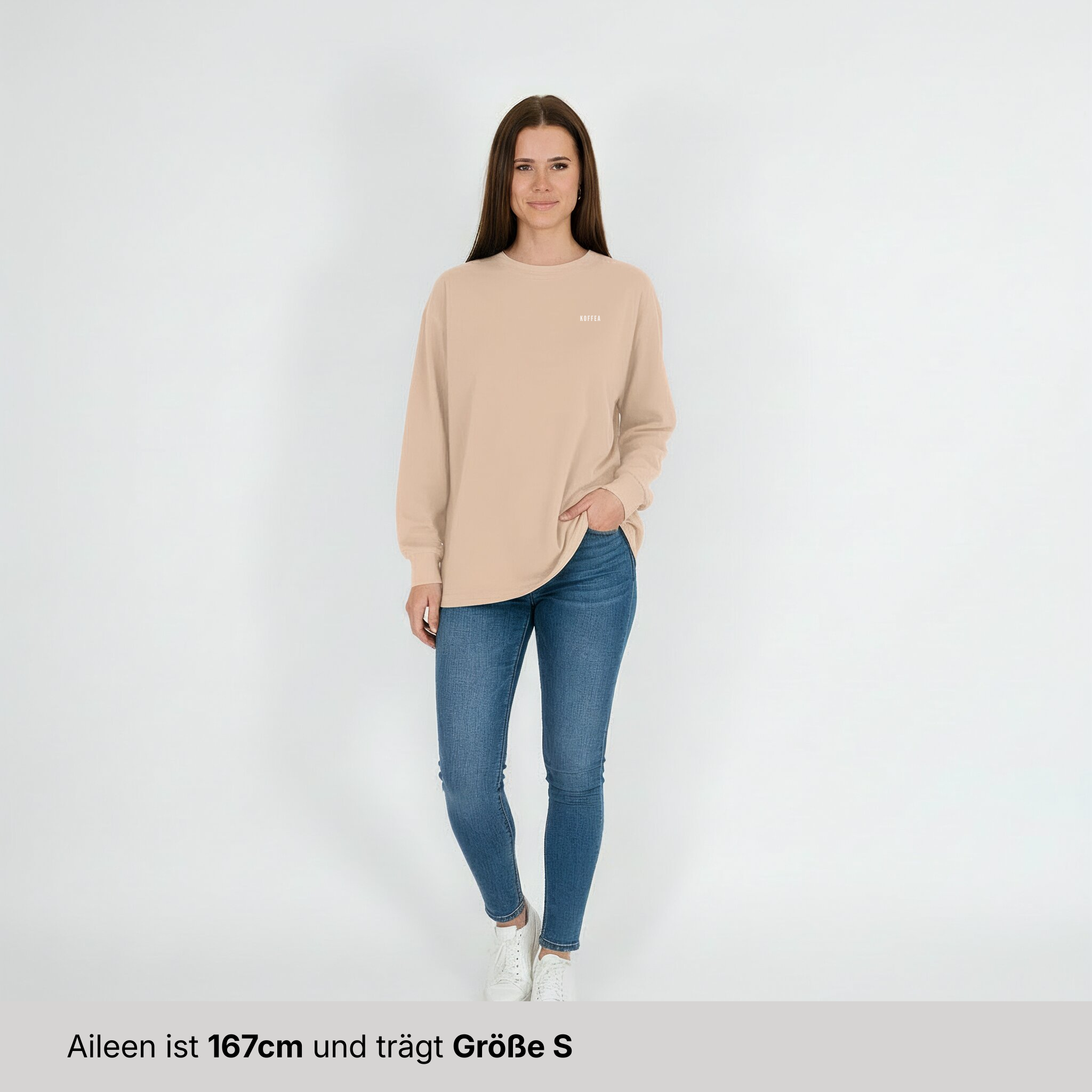 Oversize Longsleeve "Kaffee Trinken"