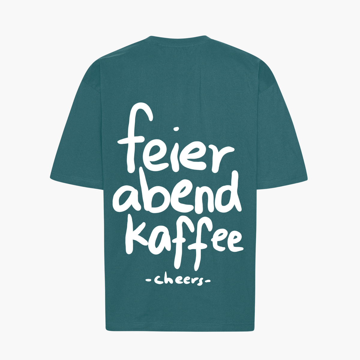 Einzelpiece - Oversize Shirt - "Feierabendkaffee" Teal