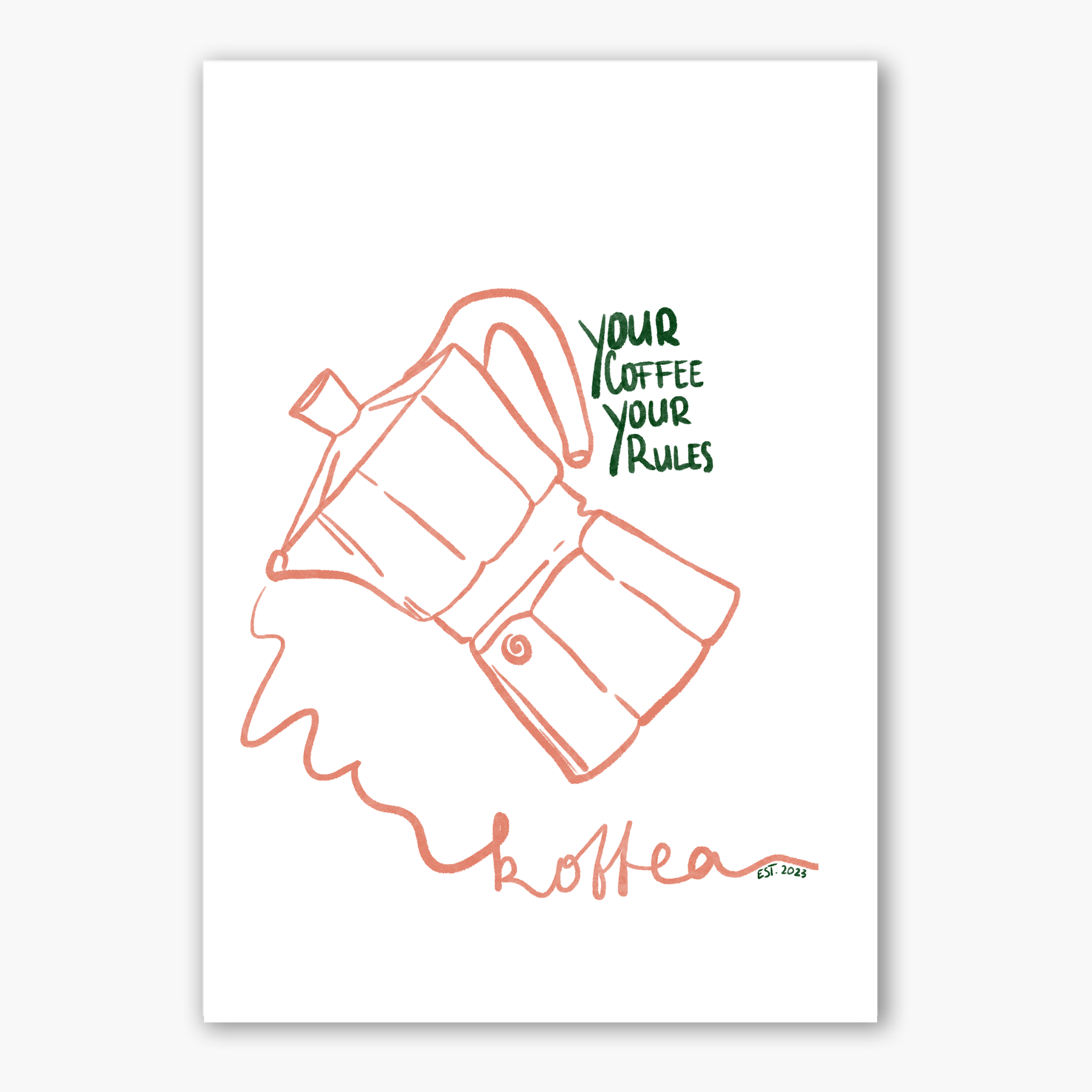 Poster "your coffee your rules"