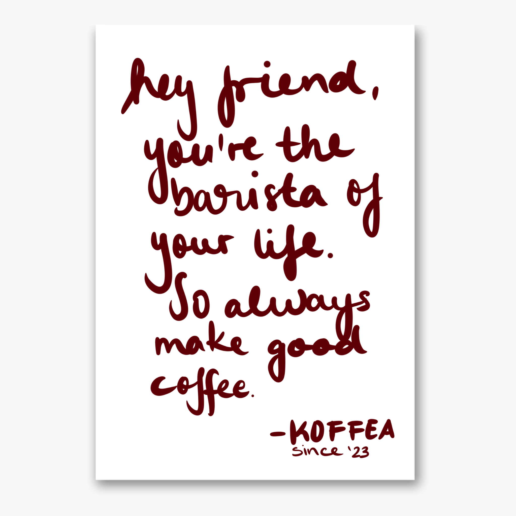 Poster "COFFEE LETTER"