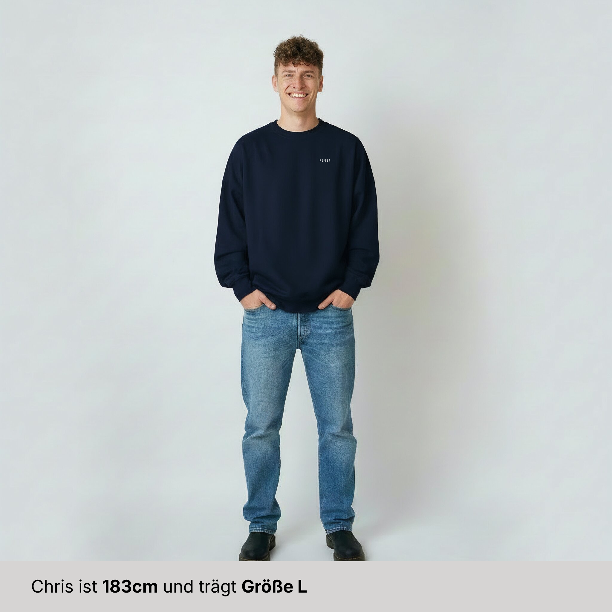 Oversize Sweatshirt "Weil Kaffee (Yellow Version)"