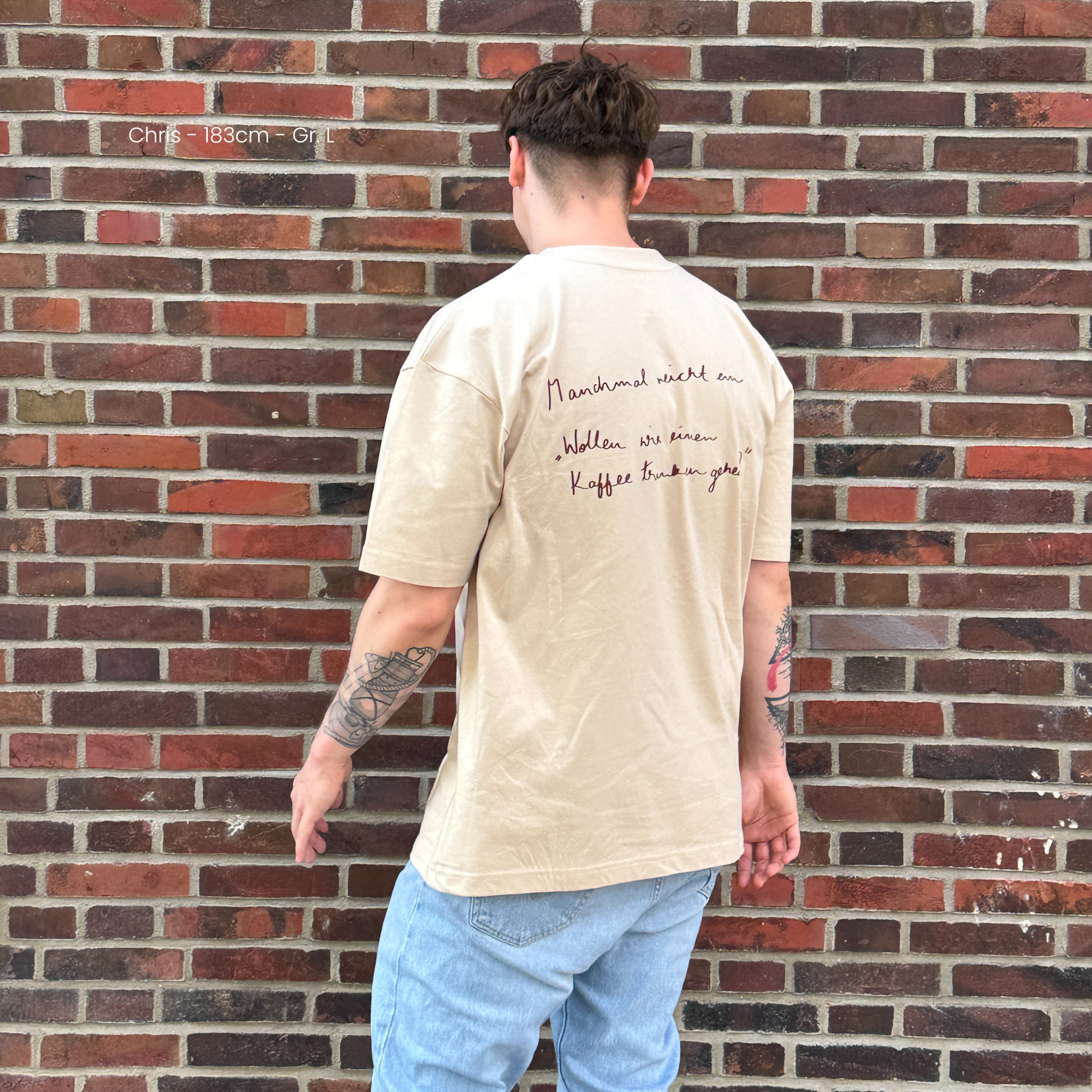 Unisex Oversize Shirt "Kaffee Trinken"