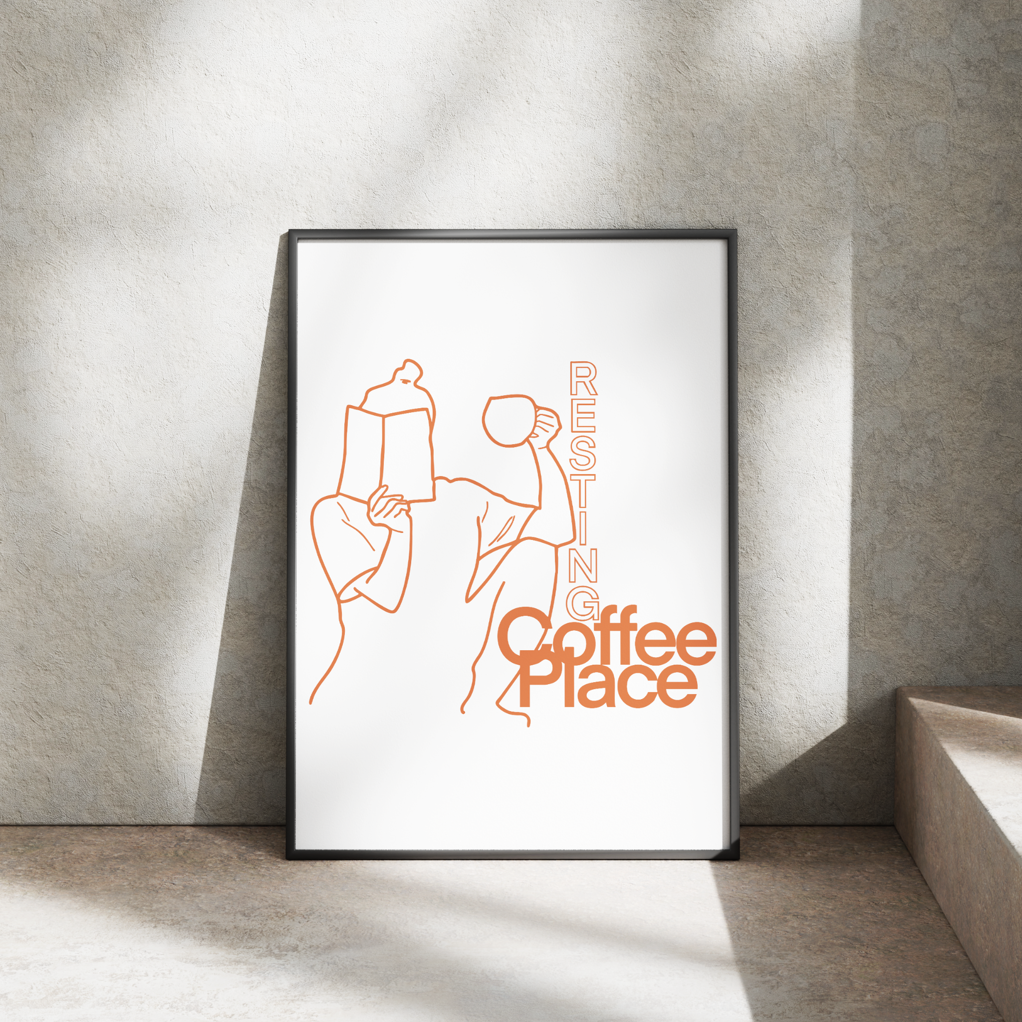 Poster "RESTING COFFEE PLACE"