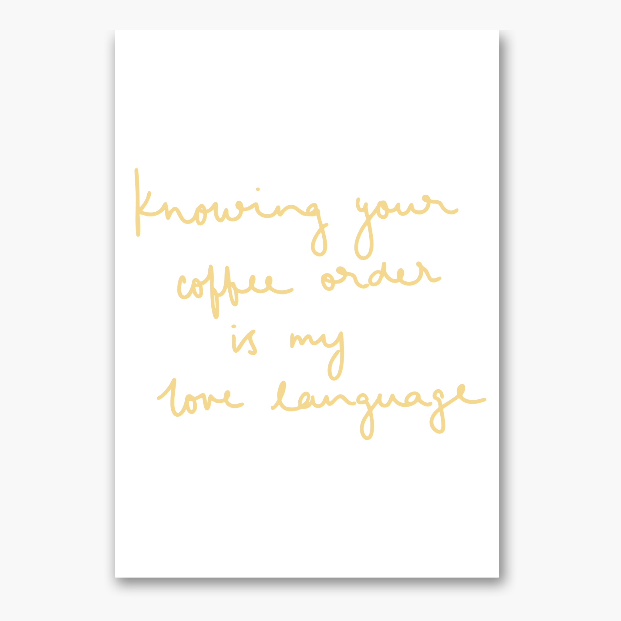 Poster "coffee order"