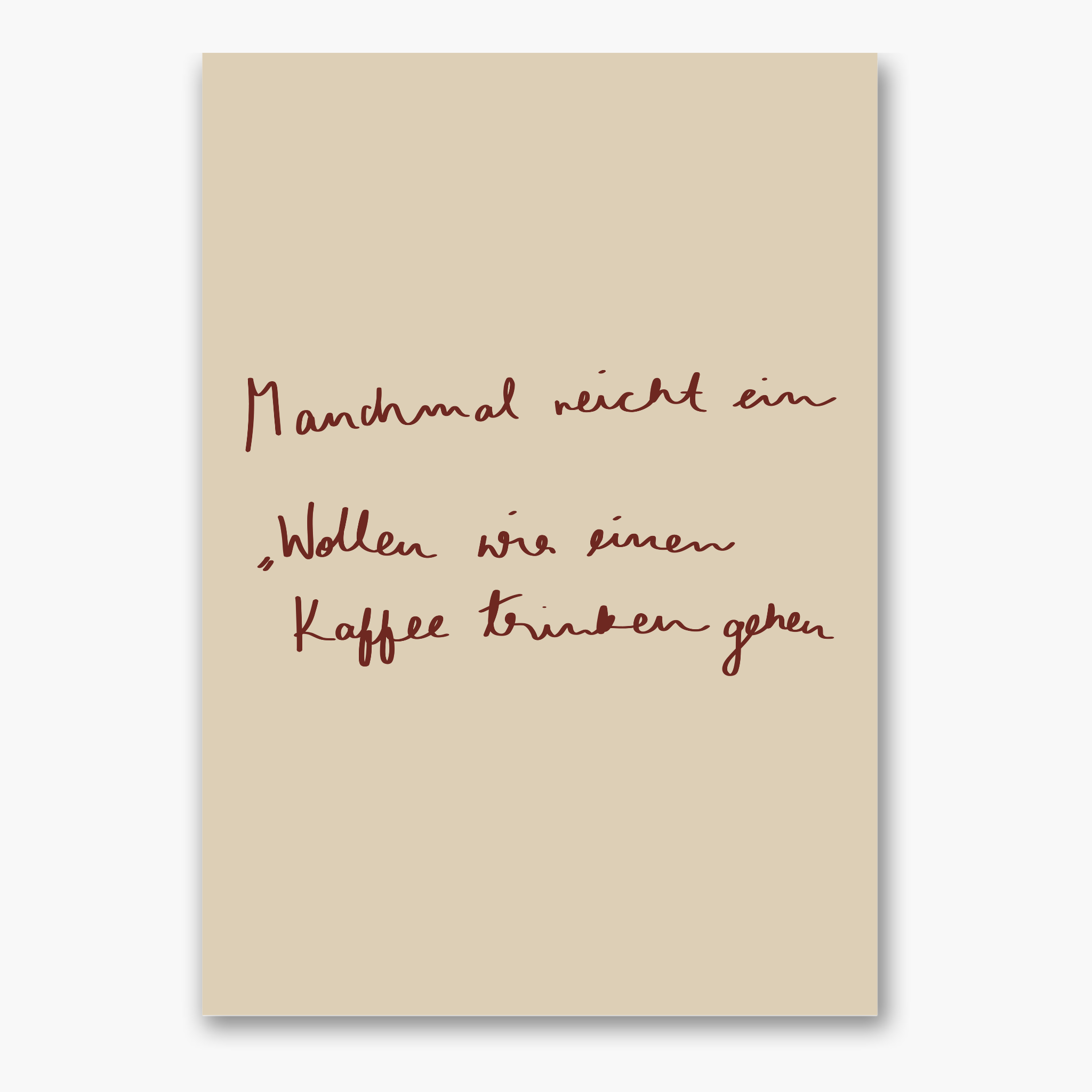 Poster "Kaffee Trinken"