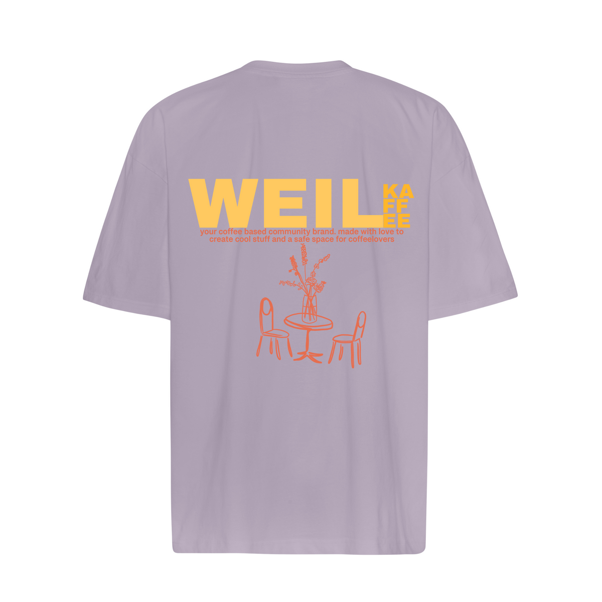 Einzelpiece - Oversize Shirt - "Weil Kaffee Yellow Version"