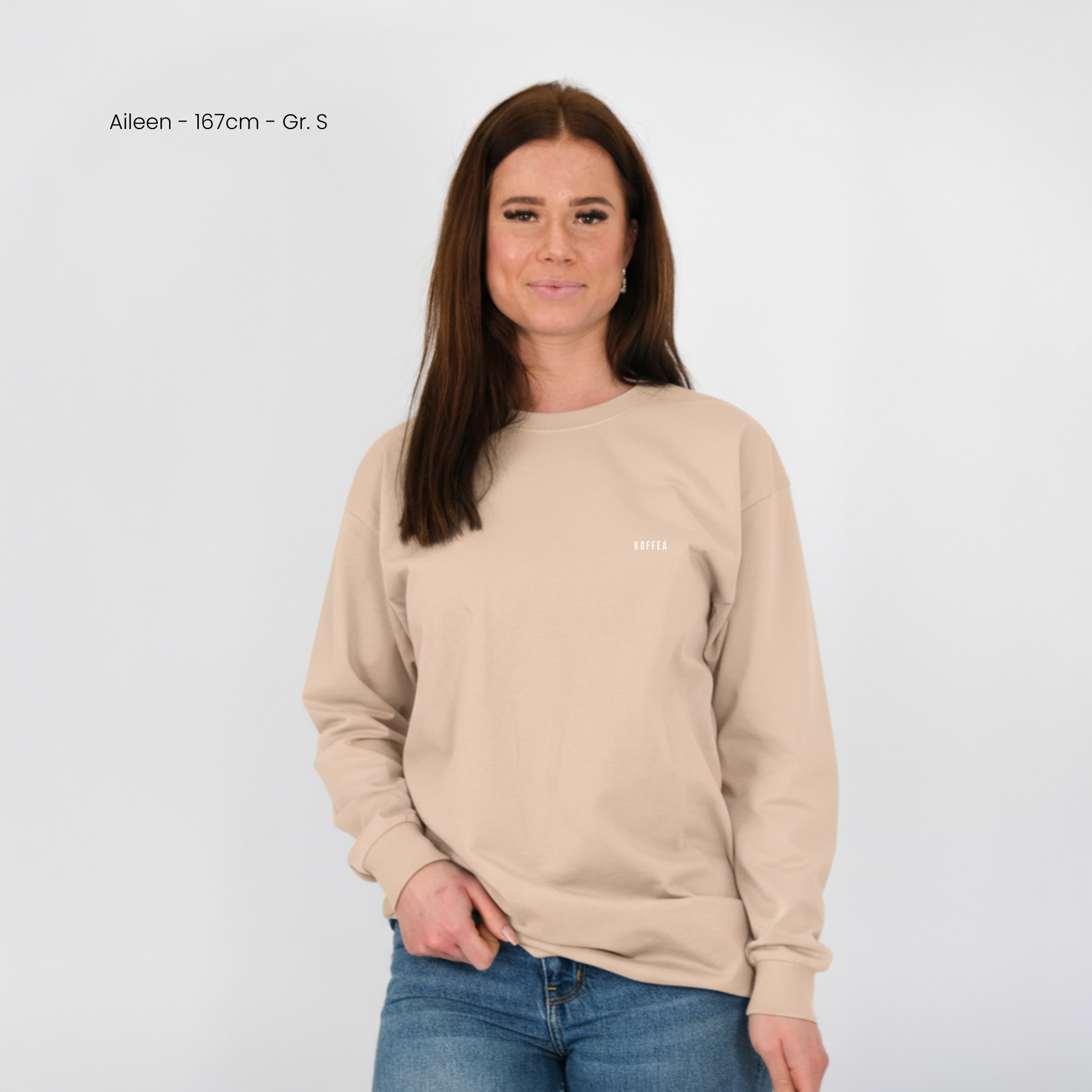 Unisex Oversize Longsleeve "Kaffee Trinken"