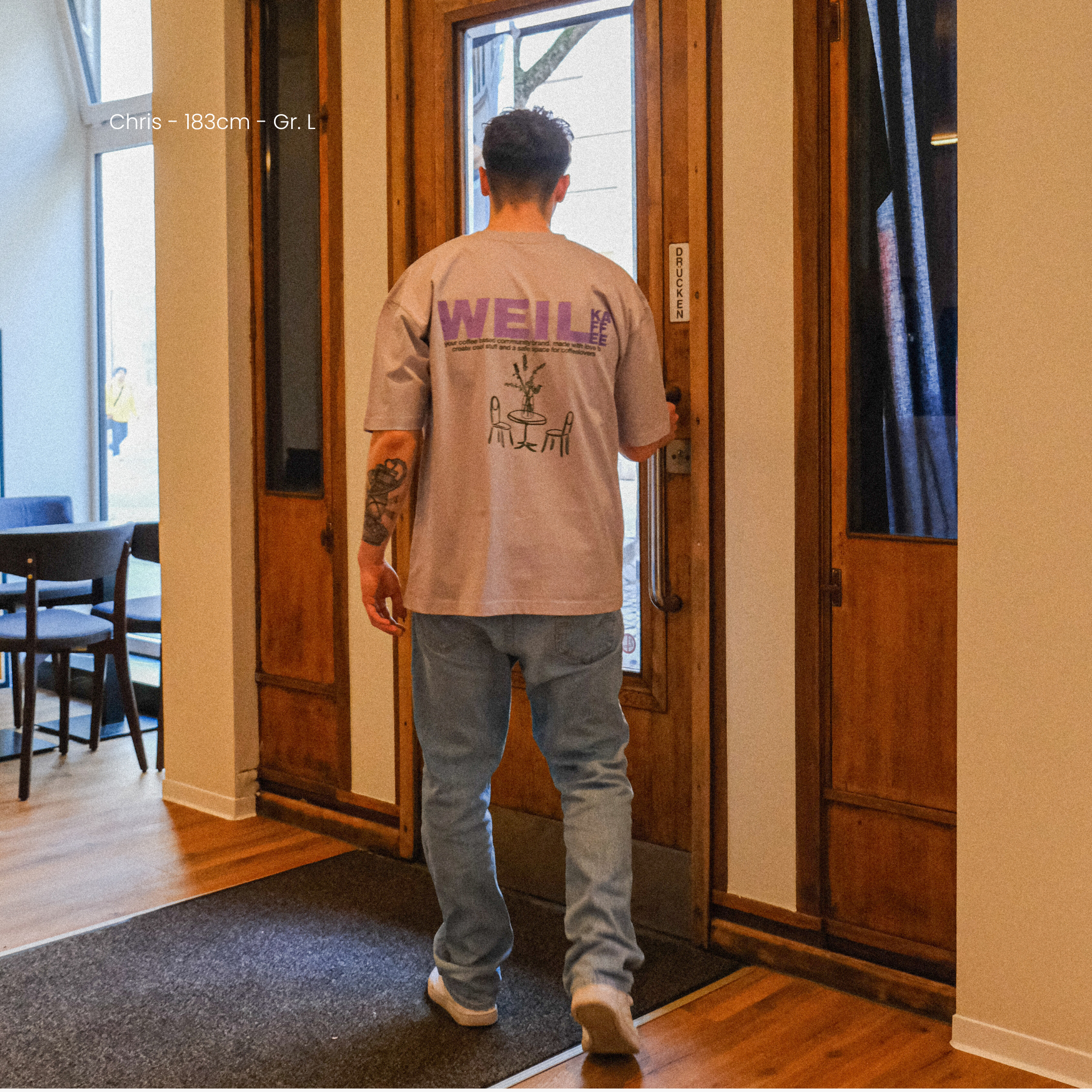 Oversize Shirt "Weil Kaffee (Green Version)"