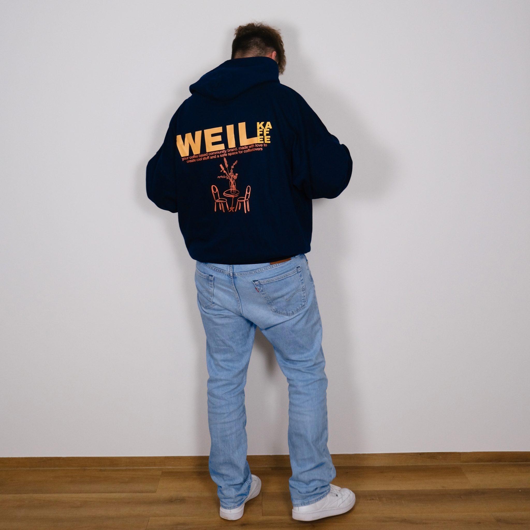 Unisex Oversize Hoodie "Weil Kaffee (yellow version)"