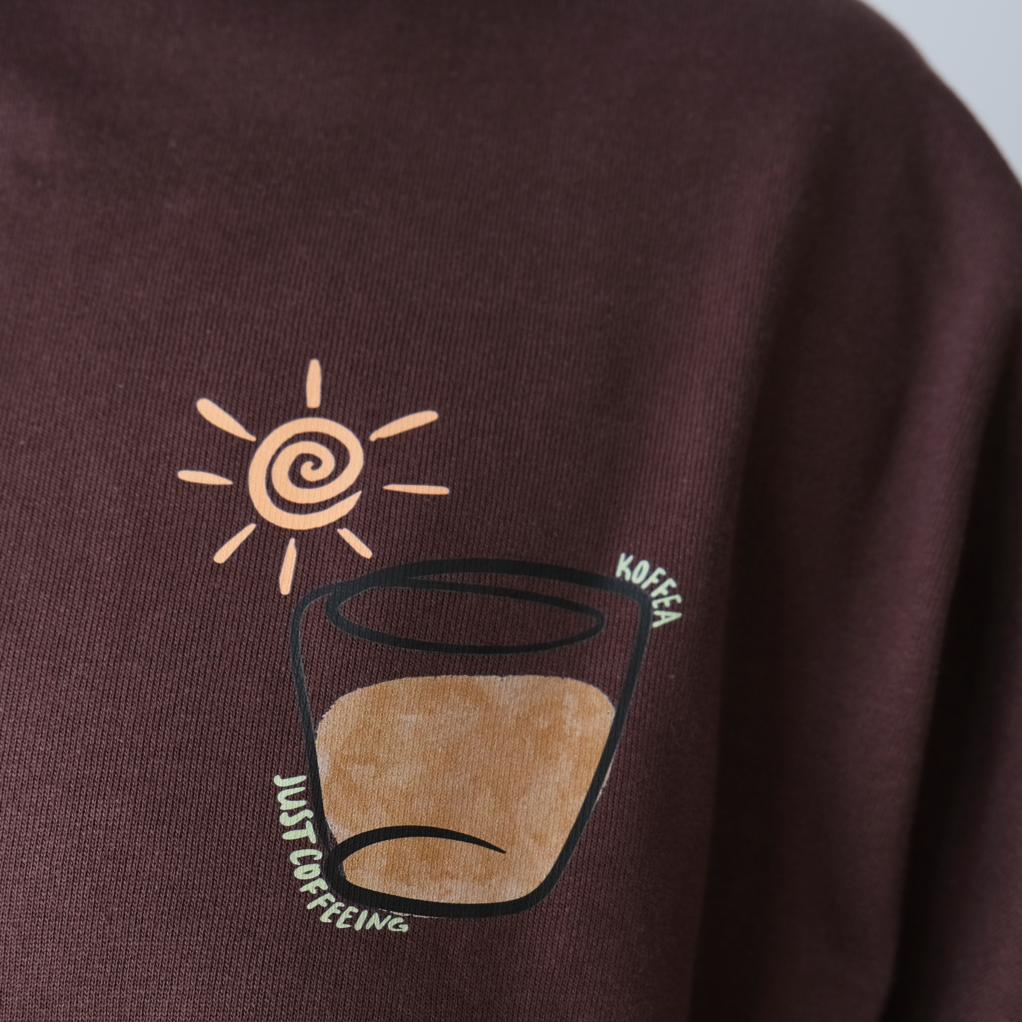 Unisex Oversize Hoodie "JUST COFFEEING"