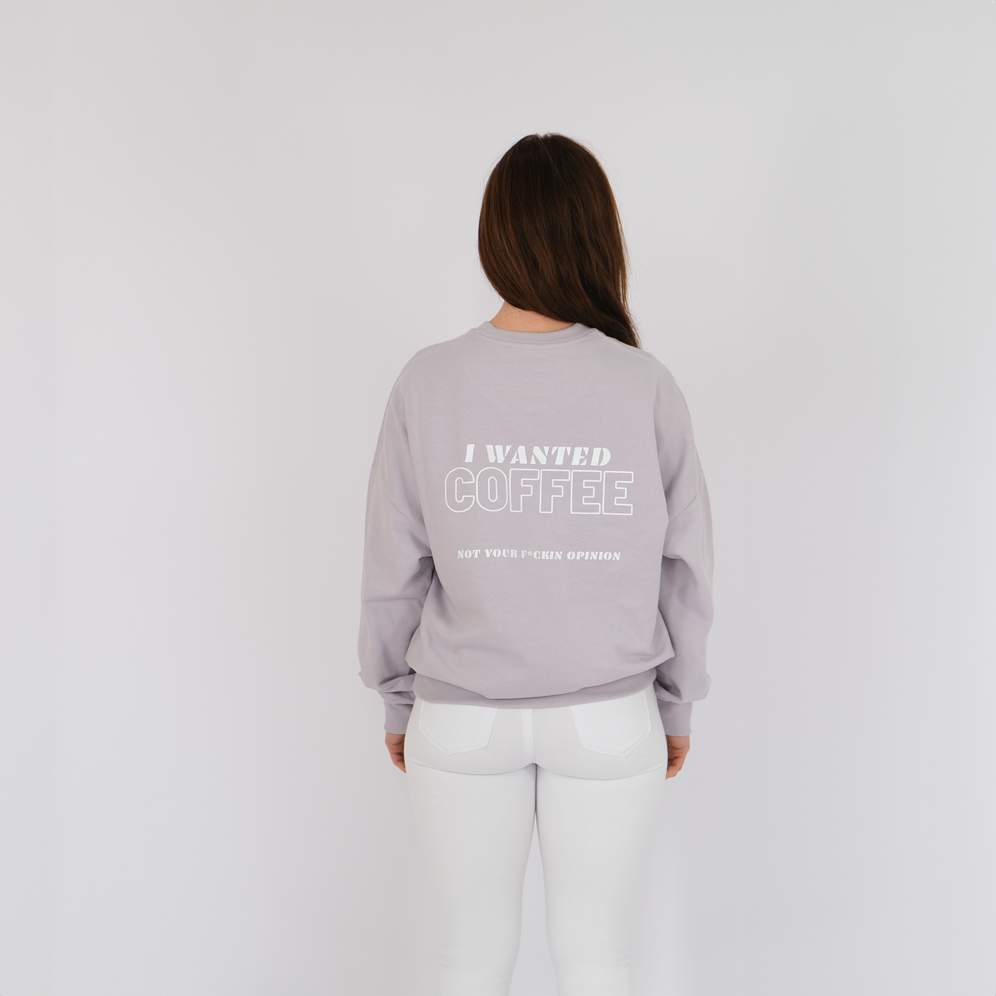 Oversize Sweatshirt "I Wanted Coffee"