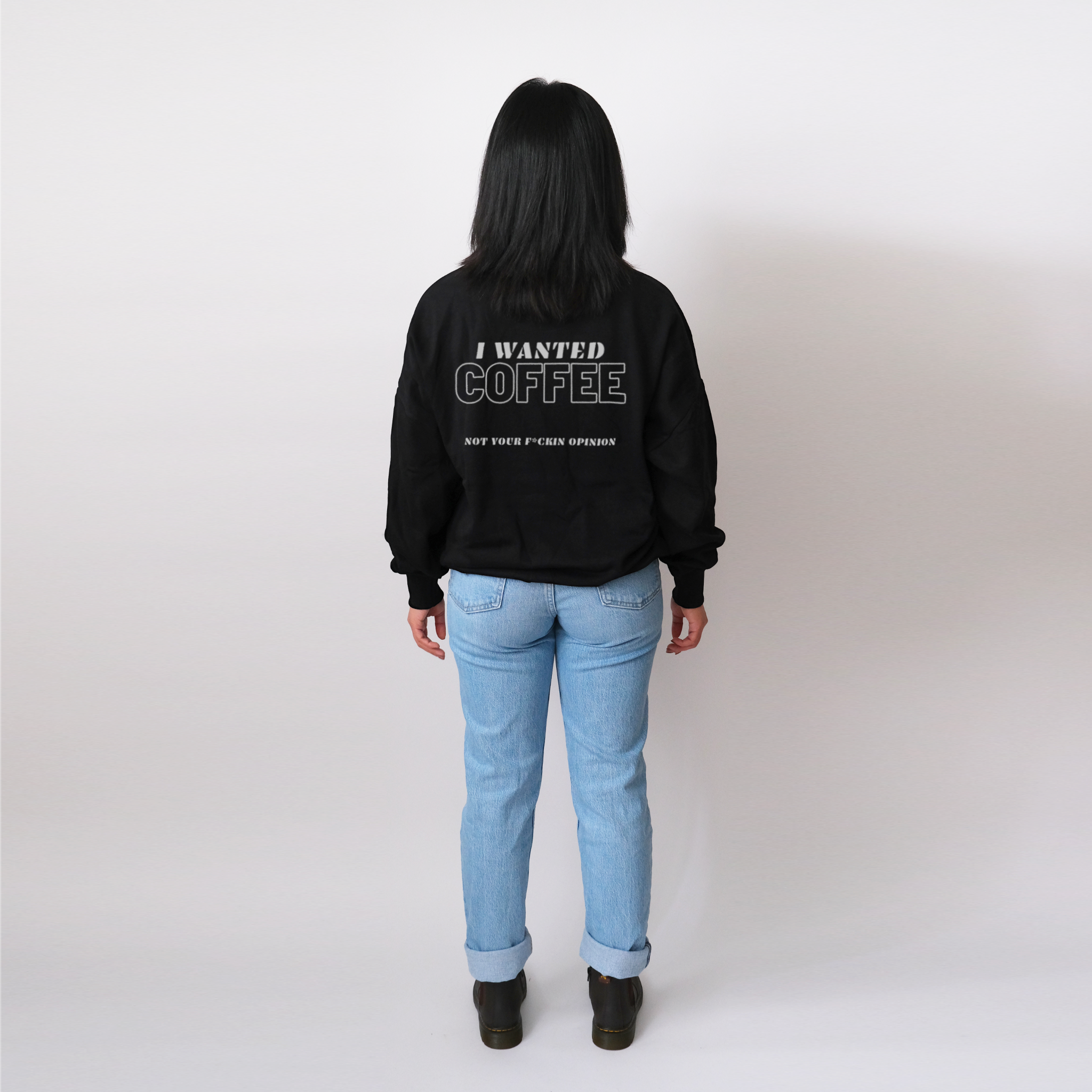 Oversize Sweatshirt "I Wanted Coffee"