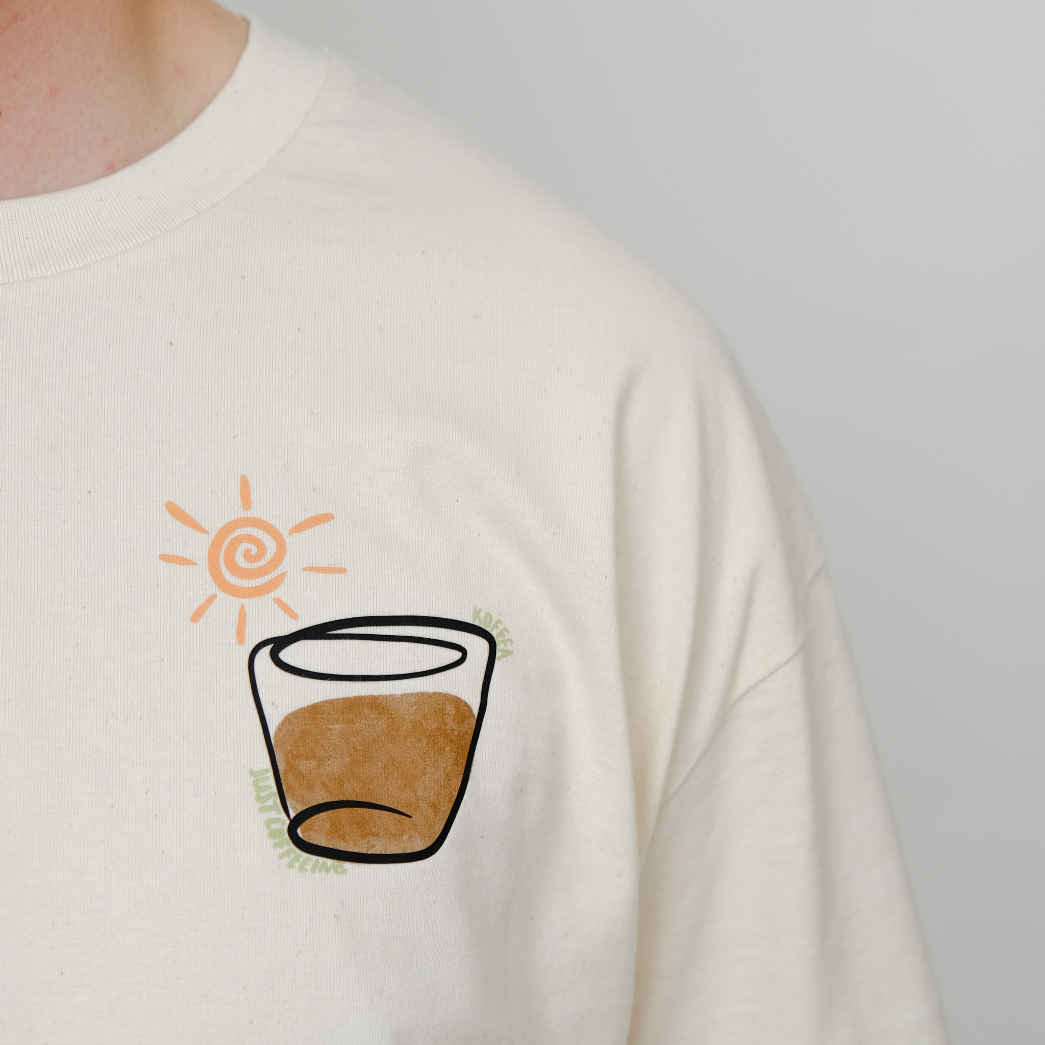 Oversize Shirt "Just Coffeeing"