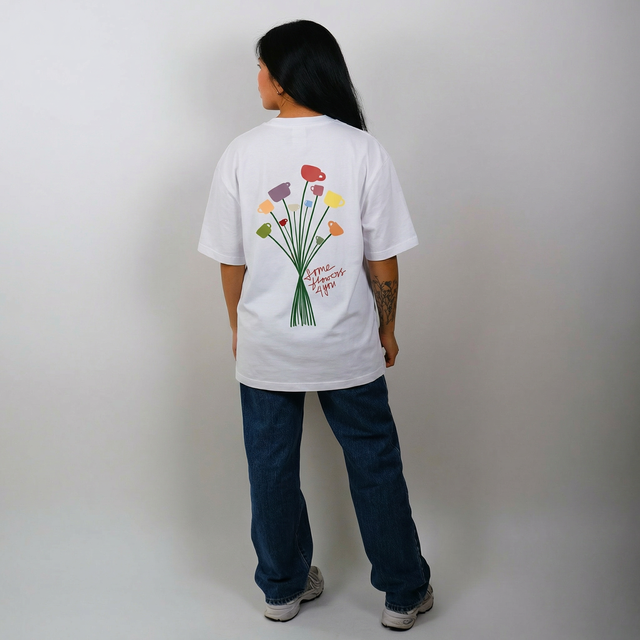Einzelpiece - Oversize Shirt - "Tassenstrauß"