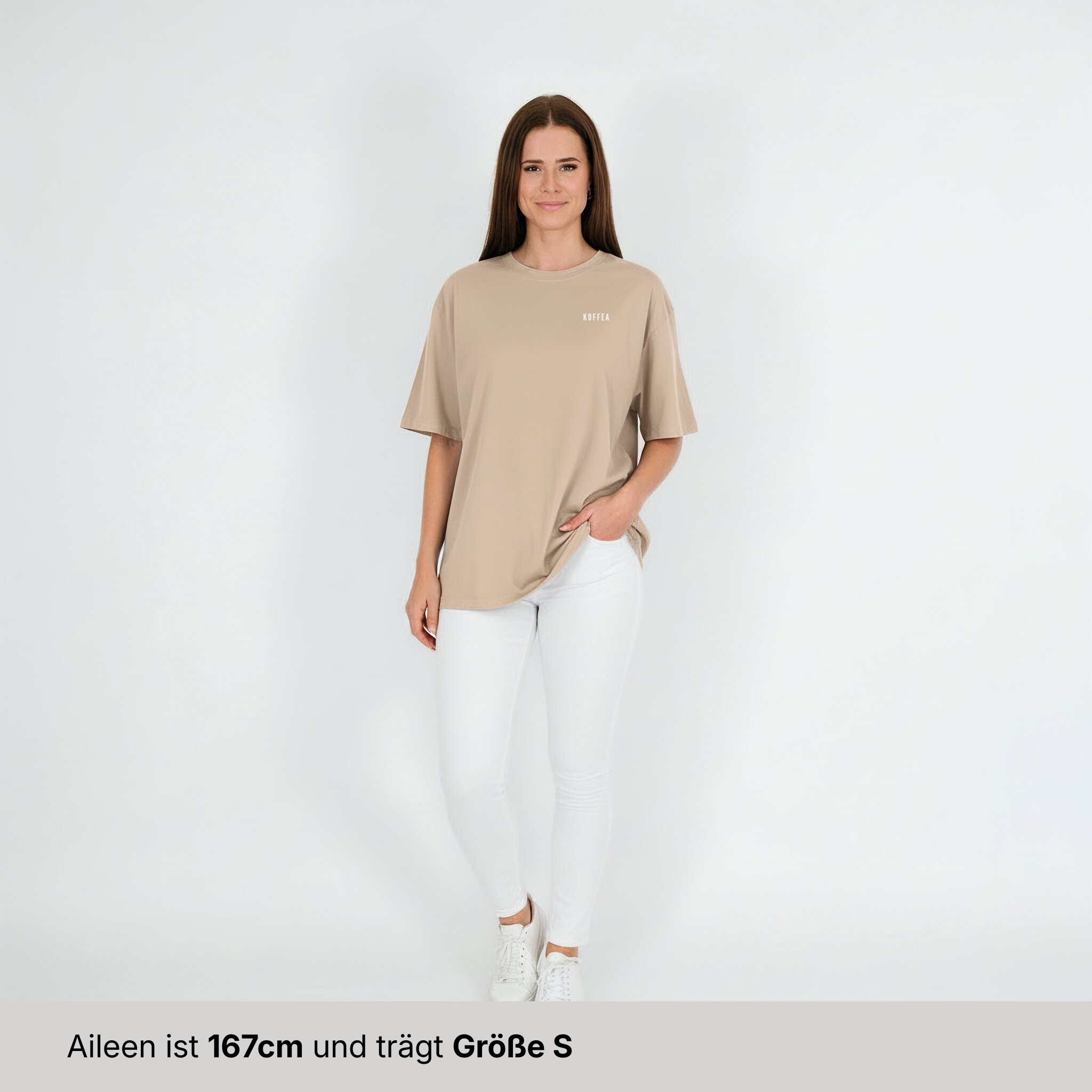Oversize Shirt "Kaffee Trinken"