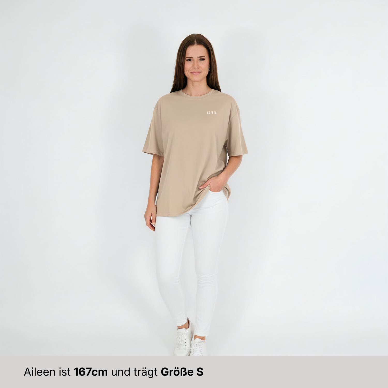 Einzelpiece - Oversize Shirt - "Kaffee Trinken"