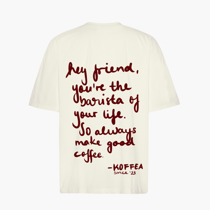 Einzelpiece - Oversize Shirt - "Coffee Letter" Raw