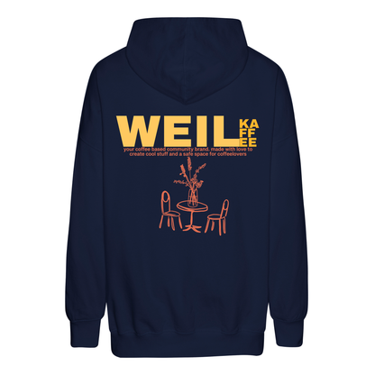 Unisex Oversize Hoodie &quot;Weil Kaffee (yellow version)&quot;