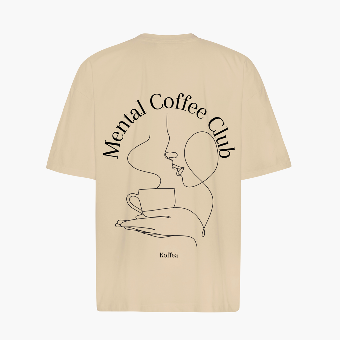Einzelpiece - Oversize Shirt - "Mental Coffee Club (Black)"