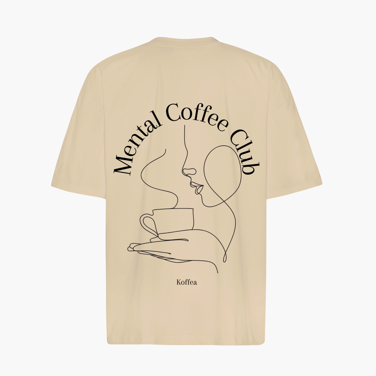 Einzelpiece - Oversize Shirt - "Mental Coffee Club (Black)"
