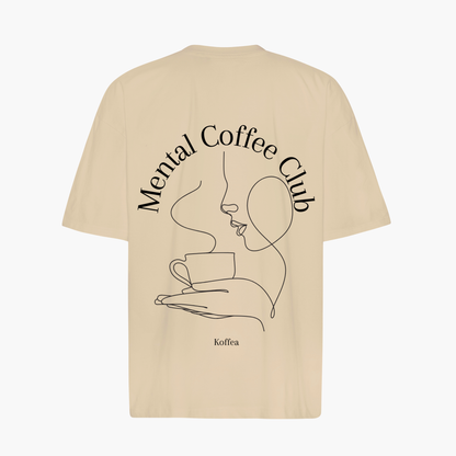 Einzelpiece - Oversize Shirt - "Mental Coffee Club (Black)"