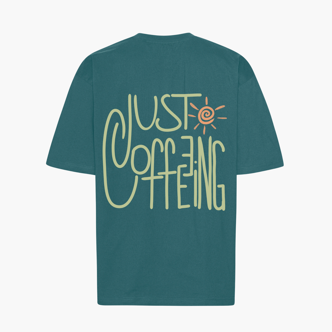 Einzelpiece - Oversize Shirt - "Just Coffeeing" Teal
