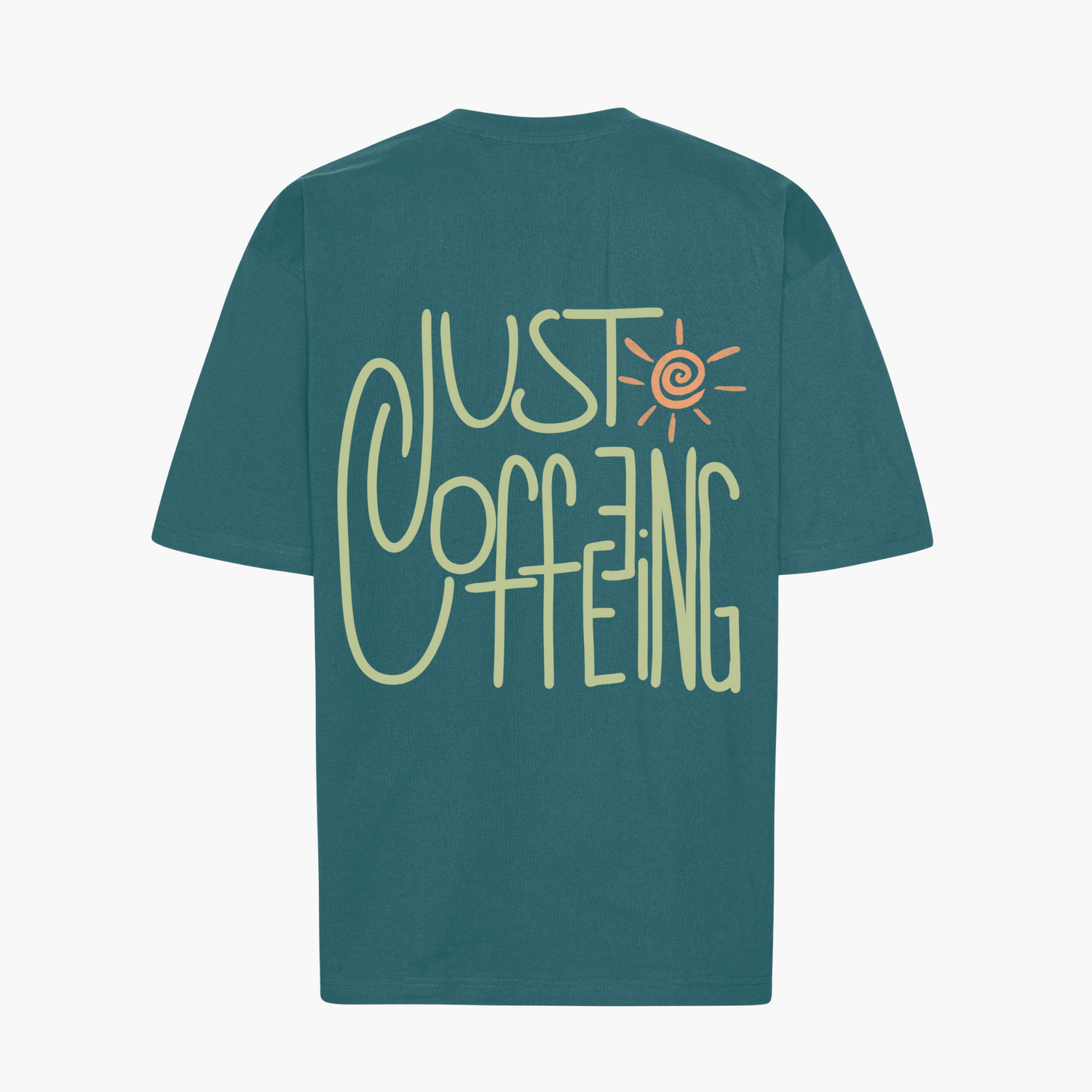 Einzelpiece - Oversize Shirt - "Just Coffeeing" Teal