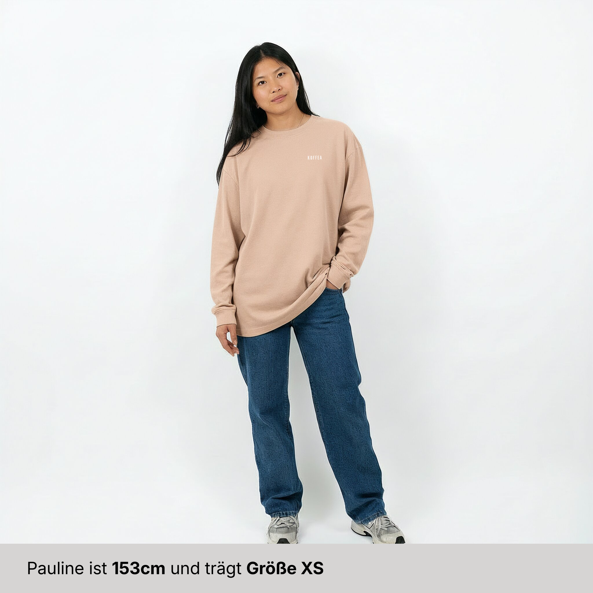 Oversize Longsleeve "Kaffee Trinken"