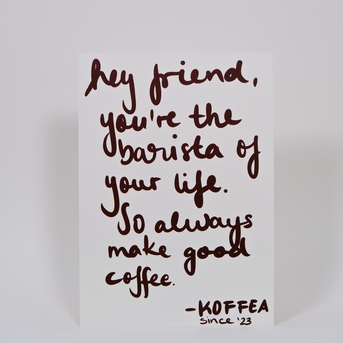 COFFEE LETTER - Poster