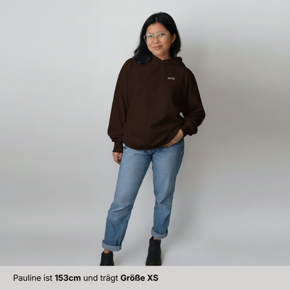 Einzelpiece - Oversize Hoodie - "I Wanted Coffee" Brown