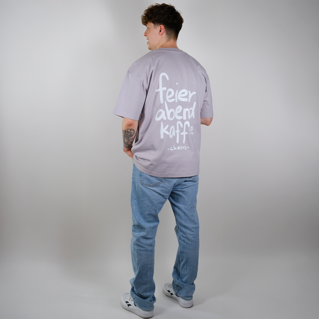 Einzelpiece - Oversize Shirt - "Feierabendkaffee" Dusty Purple