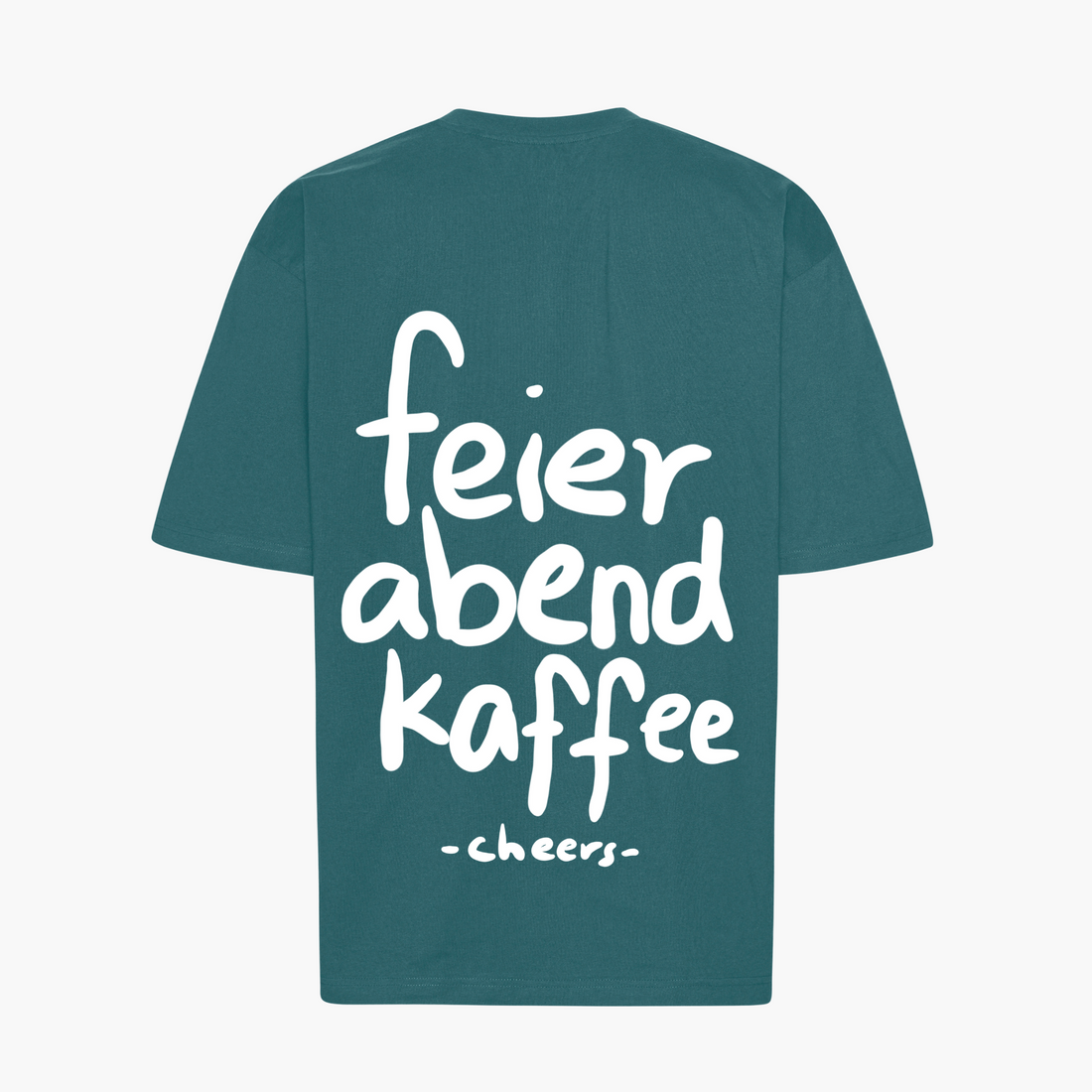 Einzelpiece - Oversize Shirt - "Feierabendkaffee" Teal