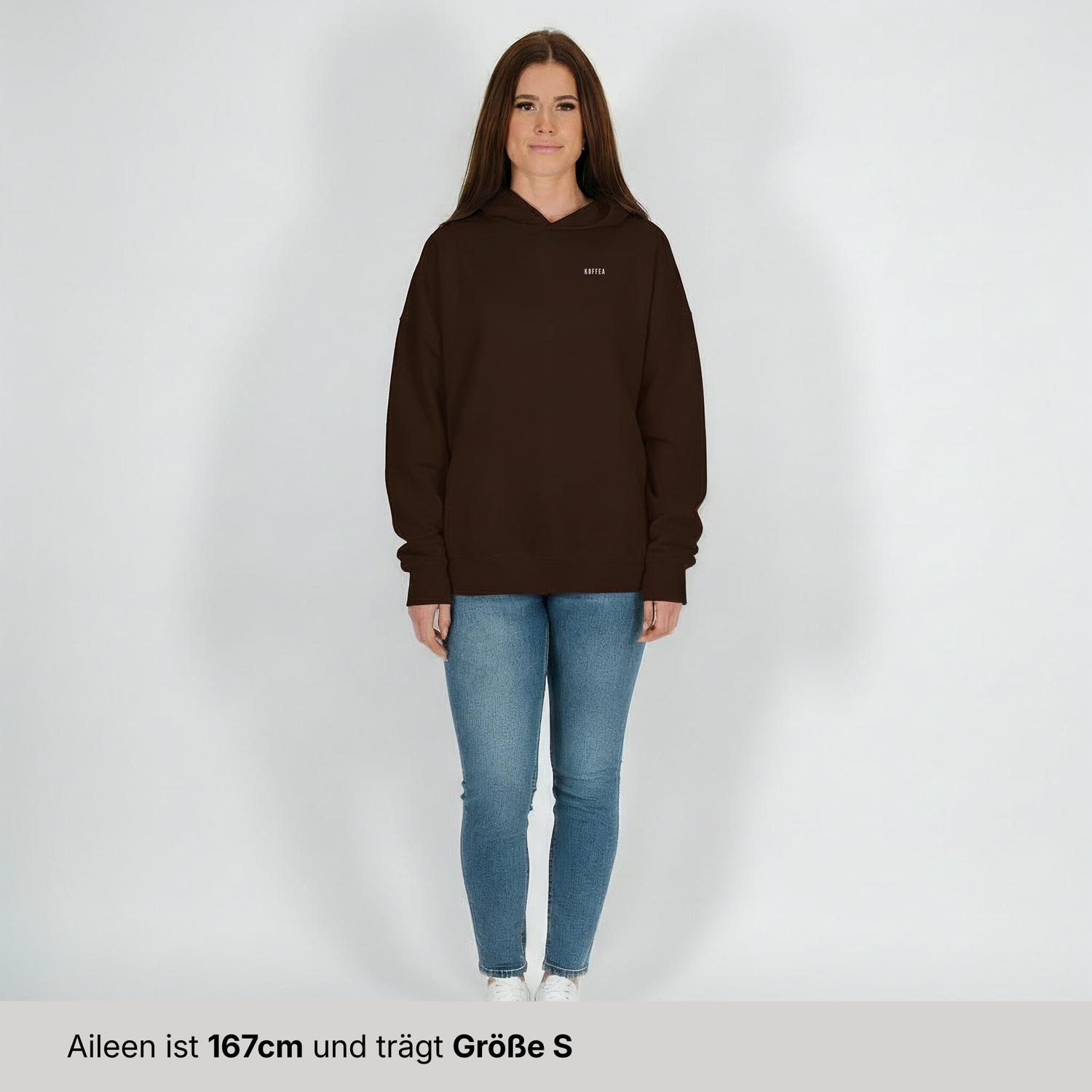 Einzelpiece - Oversize Hoodie - "I Wanted Coffee" Brown