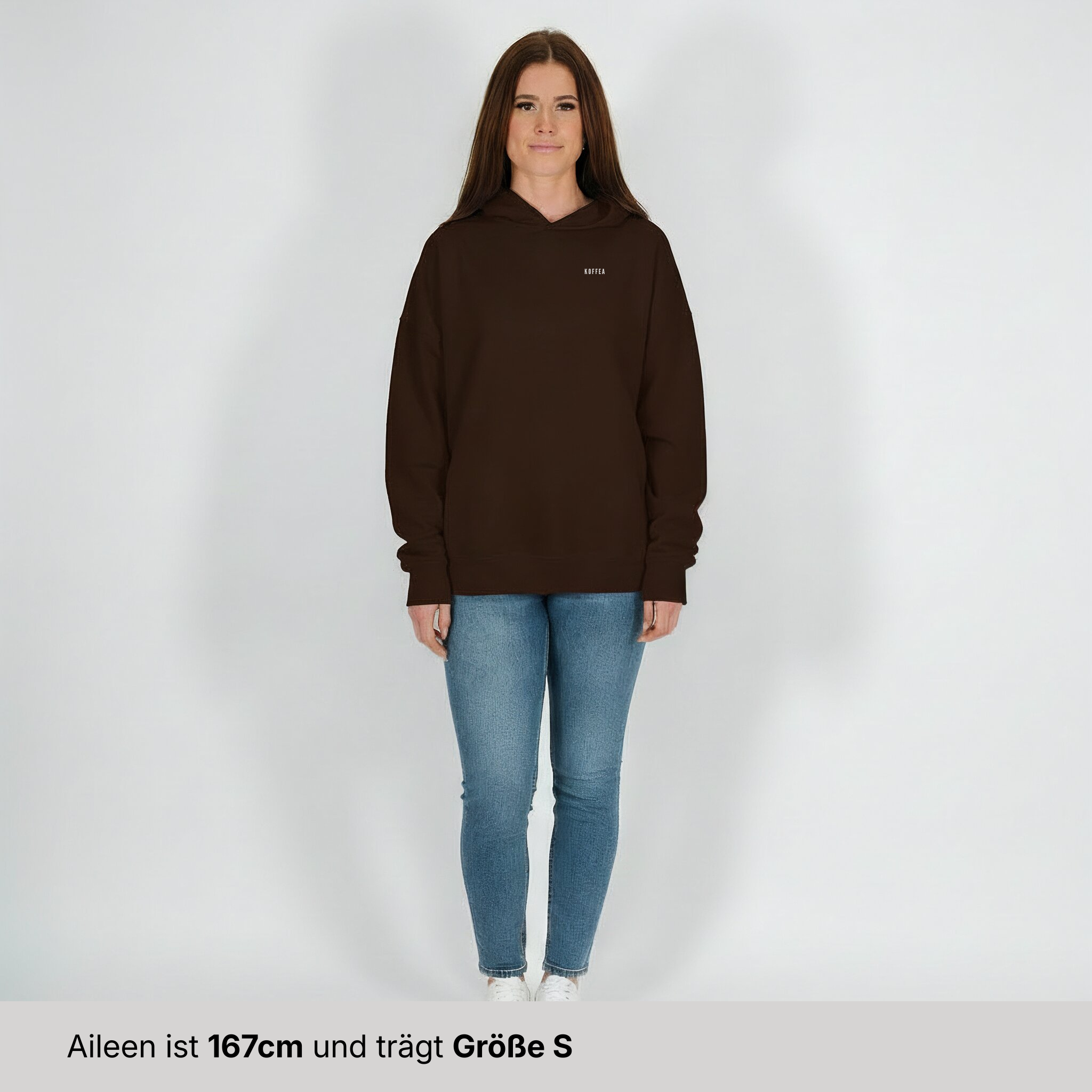 Einzelpiece - Oversize Hoodie - "I Wanted Coffee" Brown