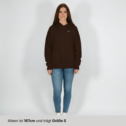 Einzelpiece - Oversize Hoodie - "I Wanted Coffee" Brown