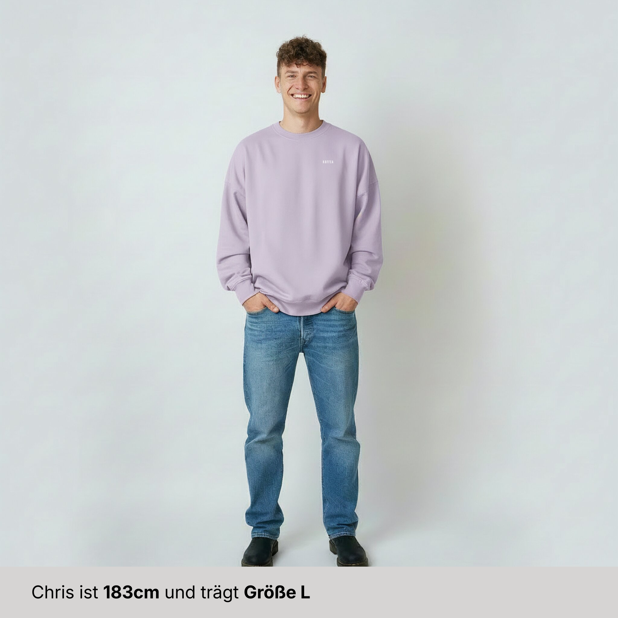 Oversize Sweatshirt "Weil Kaffee (Green Version)"