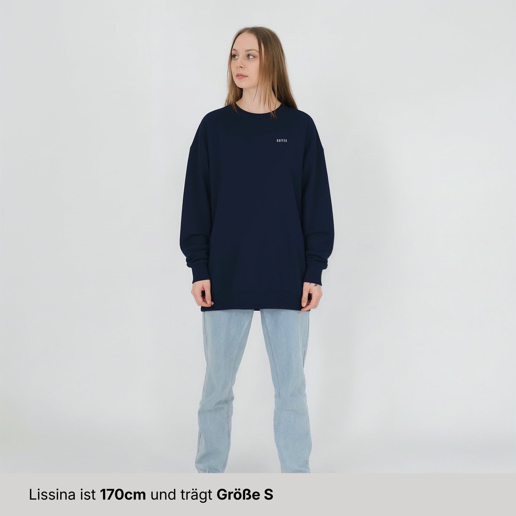 Oversize Sweatshirt "Just Coffeeing"