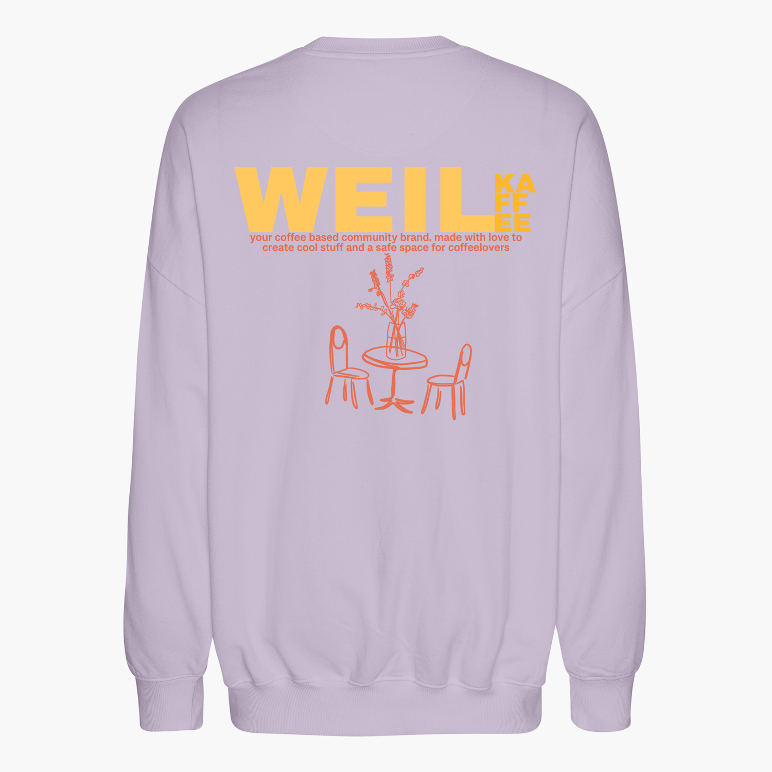 Unisex Oversize Sweatshirt &quot;Weil Kaffee (yellow version)&quot;