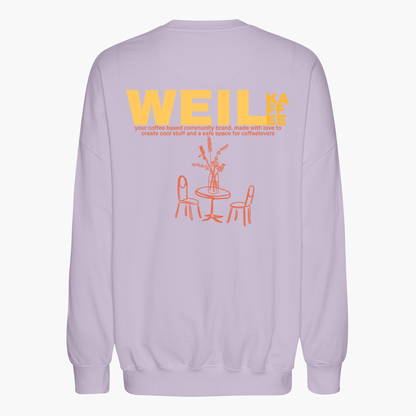 Unisex Oversize Sweatshirt &quot;Weil Kaffee (yellow version)&quot;