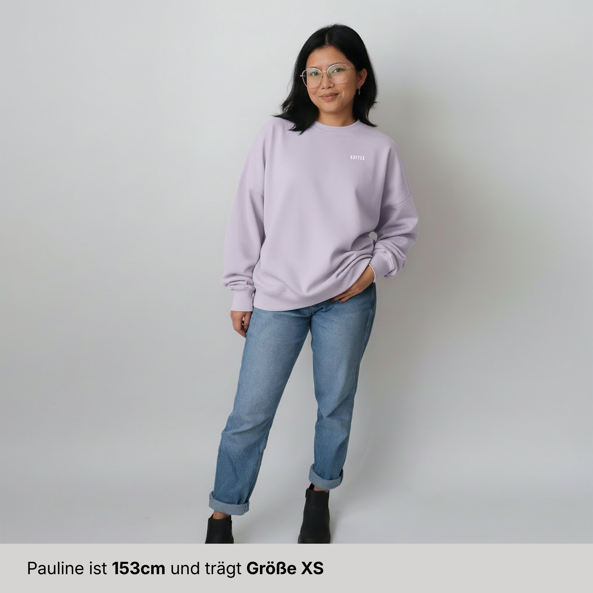 Oversize Sweatshirt "Weil Kaffee (Green Version)"