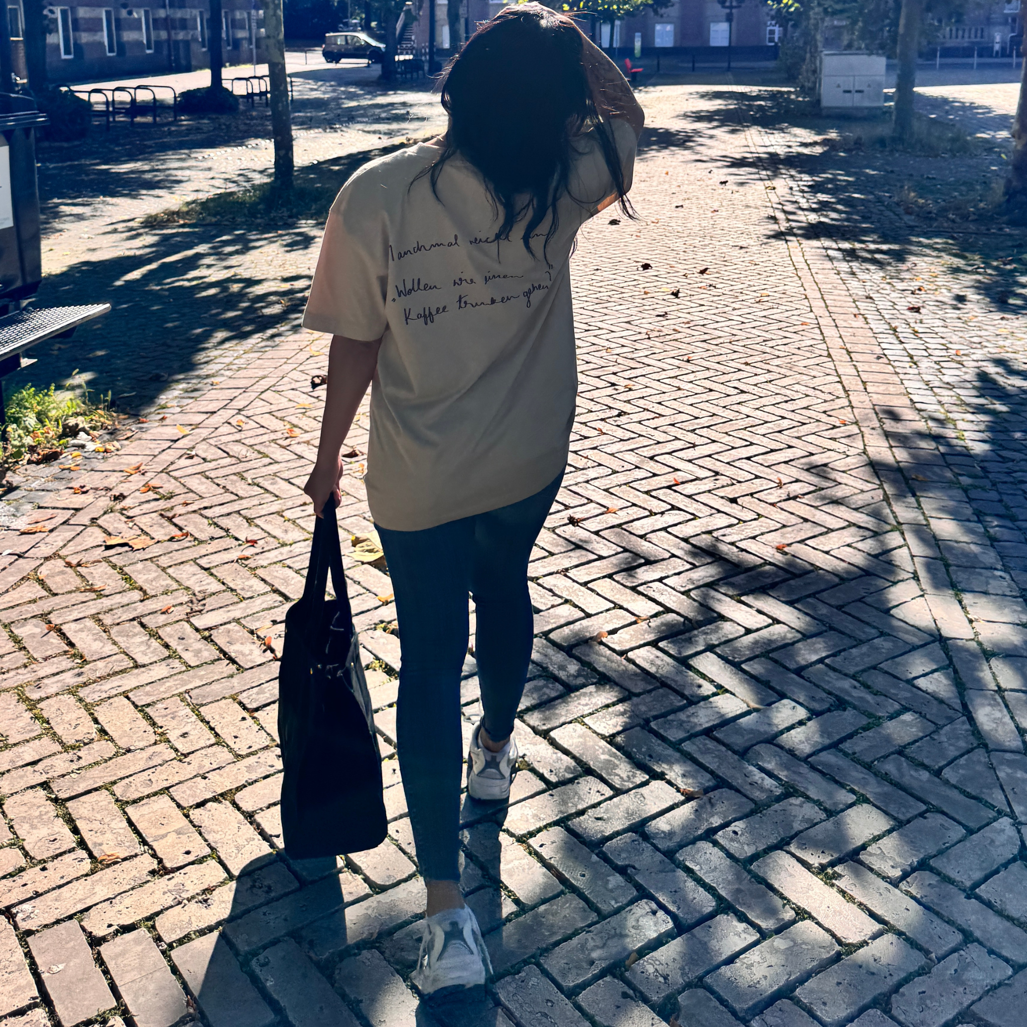 Oversize Shirt "Kaffee Trinken"