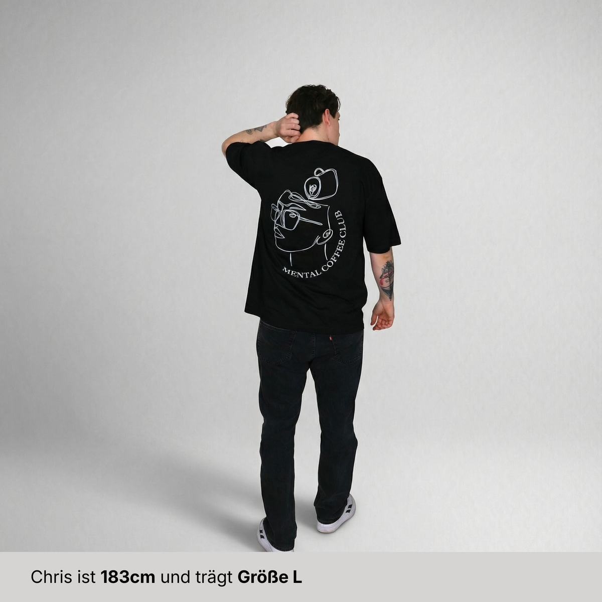 Einzelpiece - Oversize Shirt - "Mental Coffee Club New Version" Black