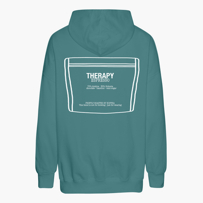 Unisex Oversize Hoodie &quot;THERAPY ESPRESSO&quot;