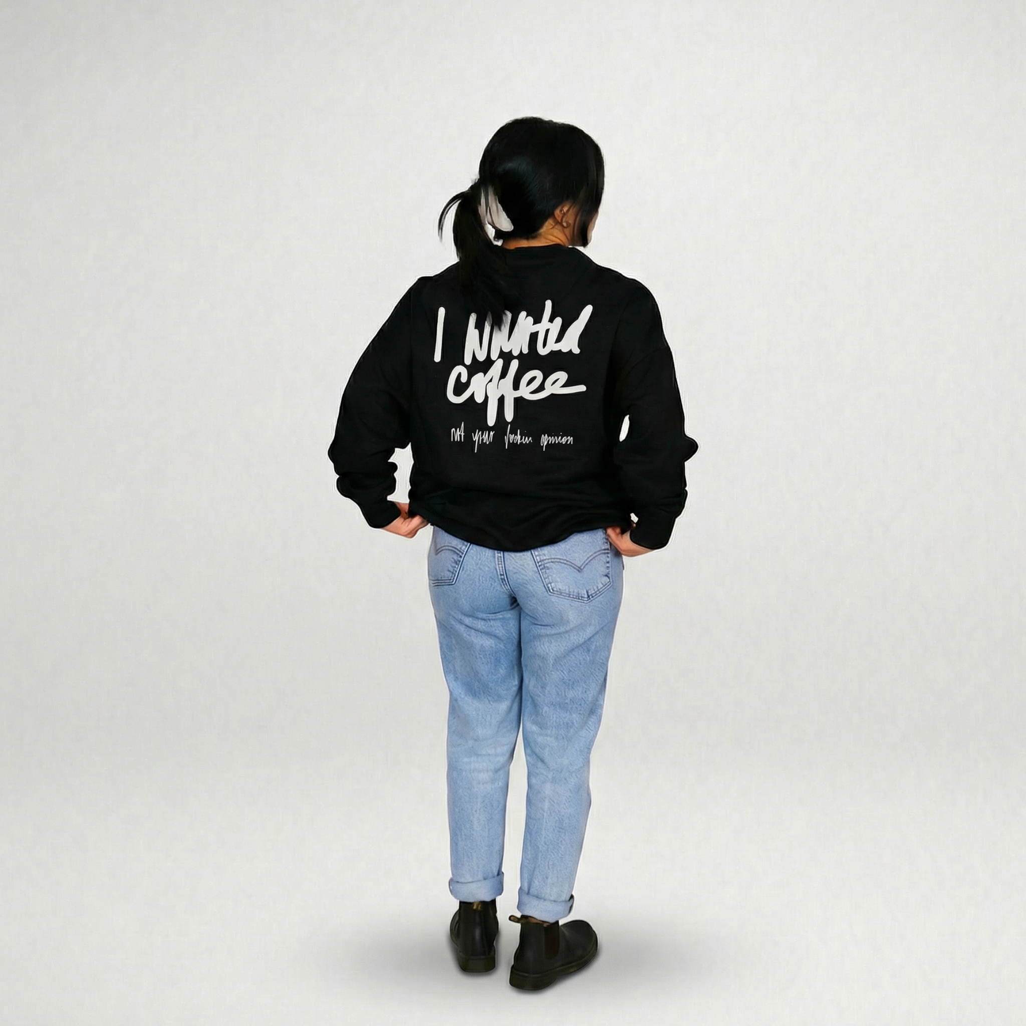 Oversize Sweatshirt "I Wanted Coffee (new version)"