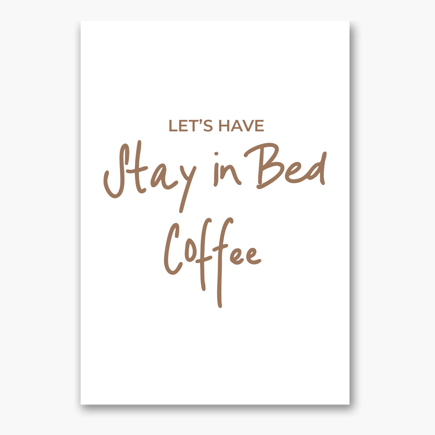 Postkarte &quot;Stay in Bed&quot;