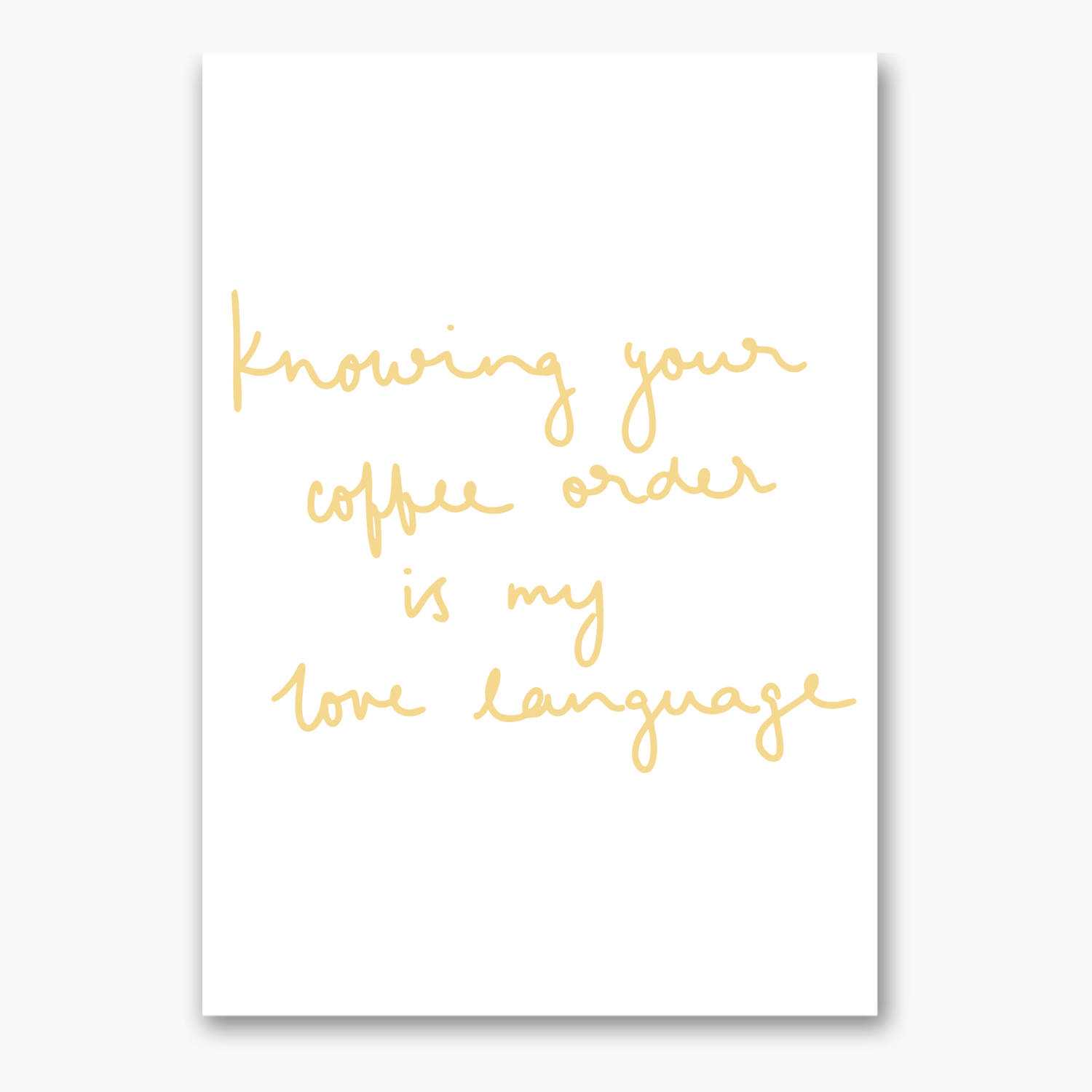 Postkarte &quot;Coffee Order&quot;